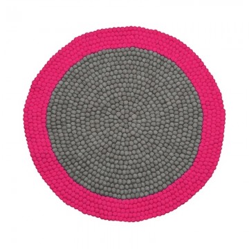 Alfombra bolas de fieltro Mix Pink H0195