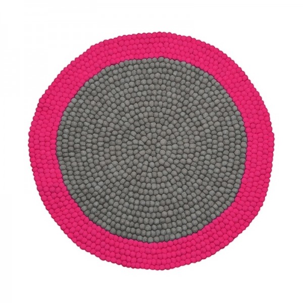 Alfombra bolas de fieltro Mix Pink H0195