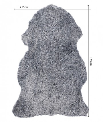 Alfombra piel de Oveja azul - Colección Curly la30120