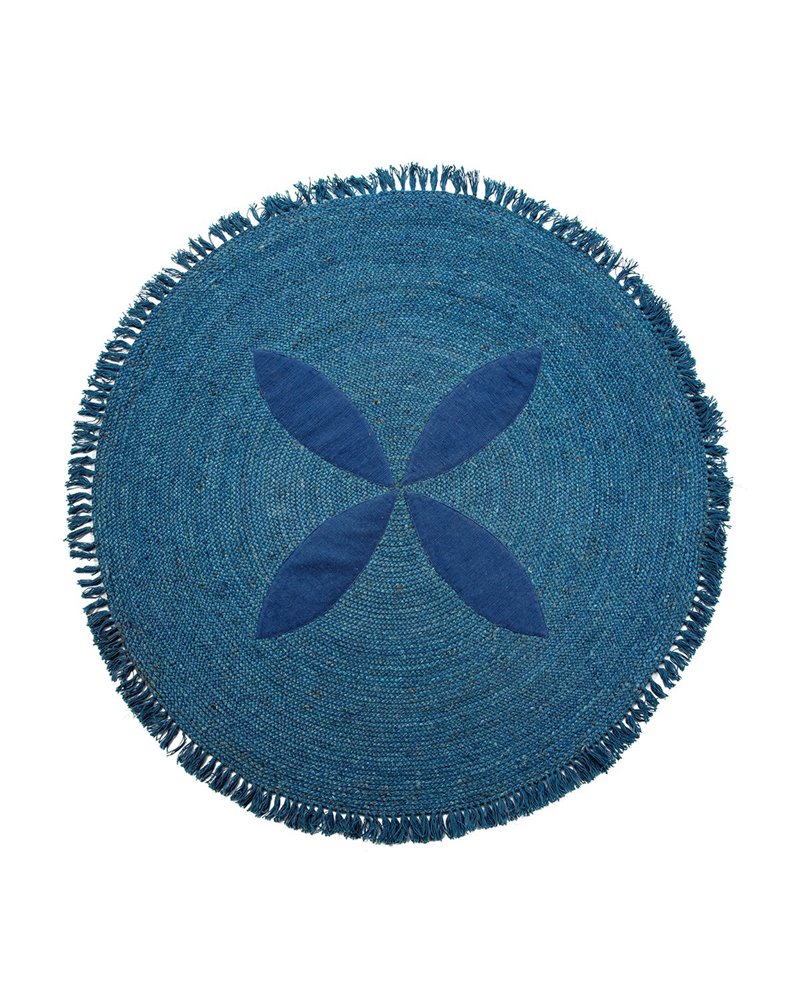 ALFOMBRA 200X200 YUTE AZUL REF.-82018-00