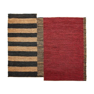 ALFOMBRA 200X250 YUTE NATURAL/NEGRO/ROJO REF.-82004-00